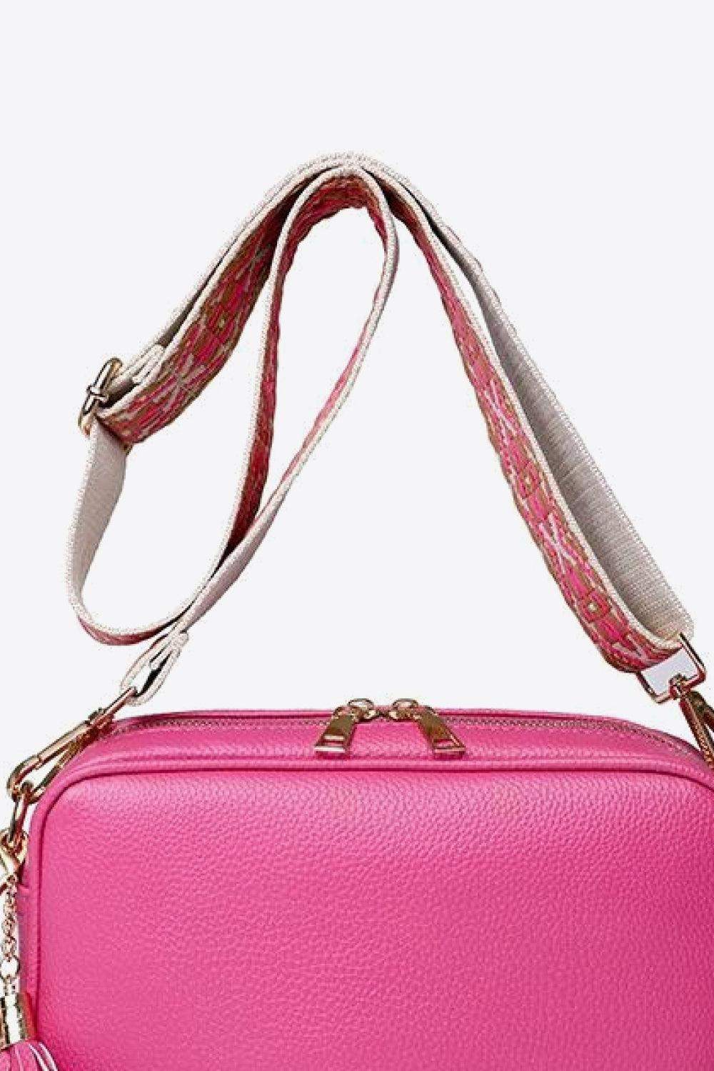 PU Leather Tassel Crossbody Bag - Trendsi - Flyclothing LLC