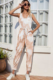 Tie-Dye Sleeveless Jumpsuit with Pockets - Trendsi - Flyclothing LLC