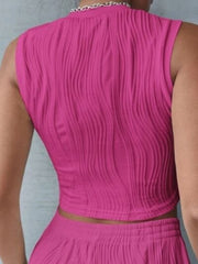Round Neck Cropped Tank - Trendsi