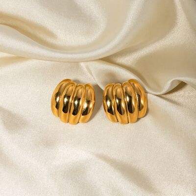 Stainless Steel Geometric Stud Earrings - Trendsi - Flyclothing LLC