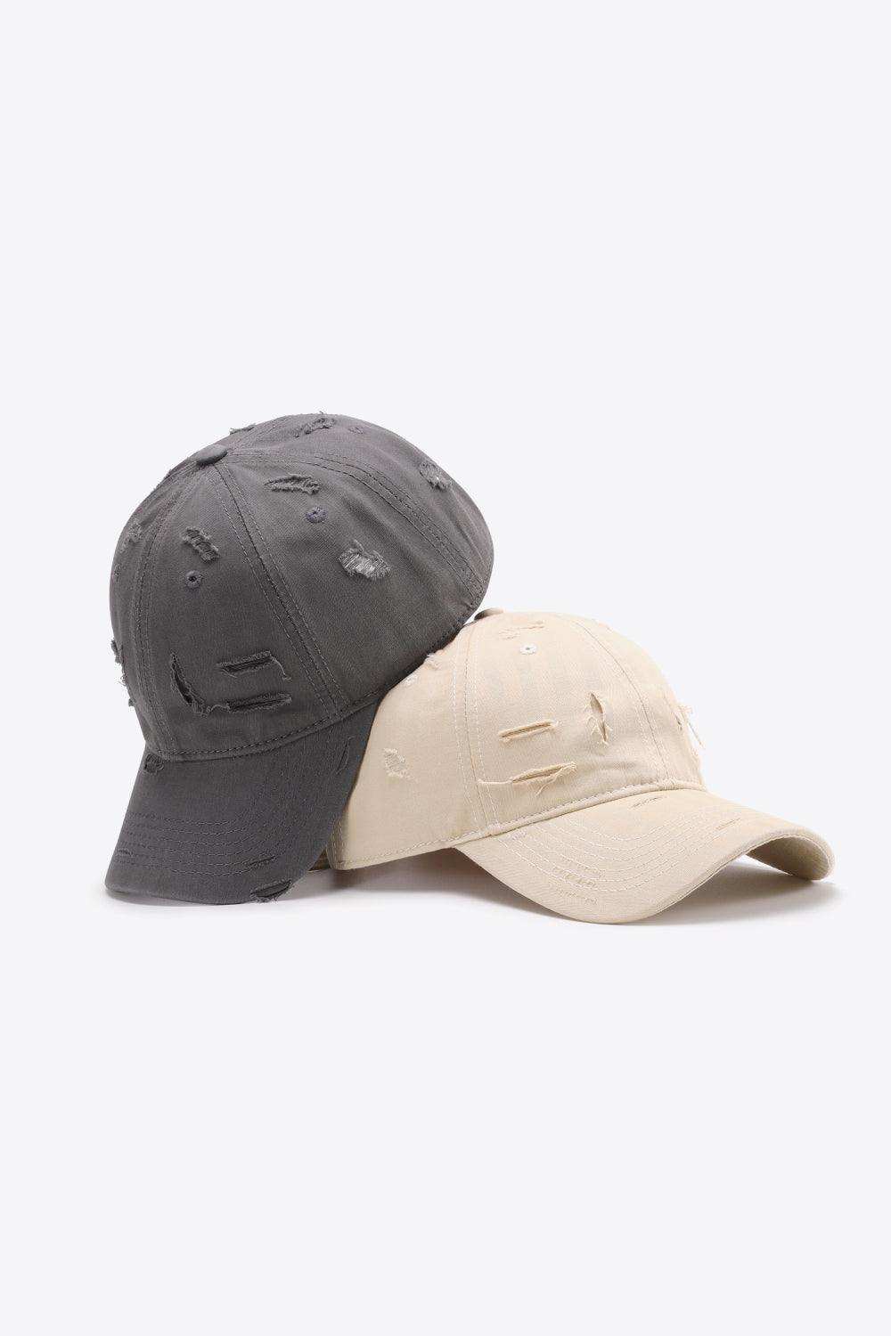 Distressed Adjustable Baseball Cap - Trendsi - Flyclothing LLC