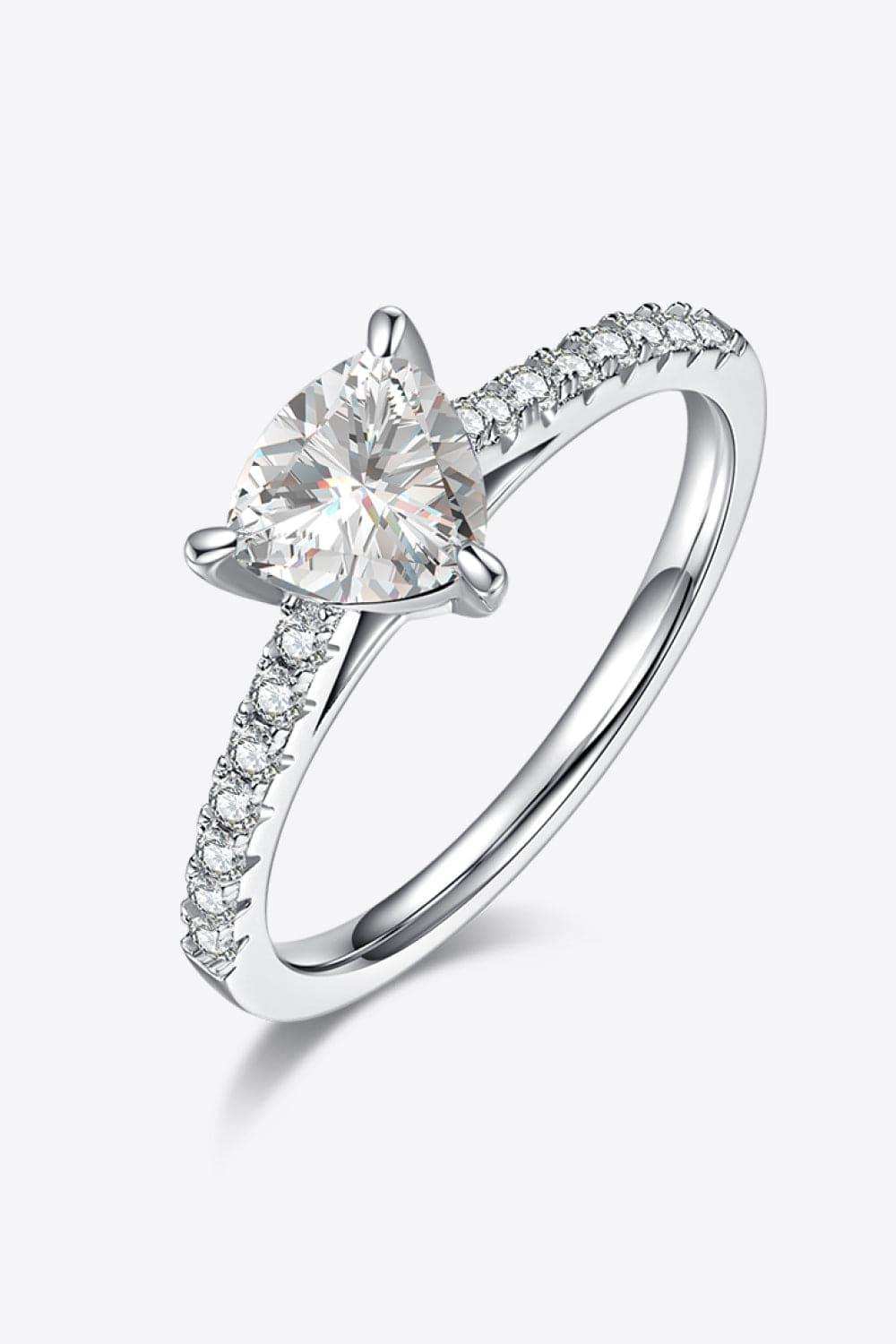 1 Carat Moissanite Triangle 925 Sterling Silver Ring - Trendsi - Flyclothing LLC