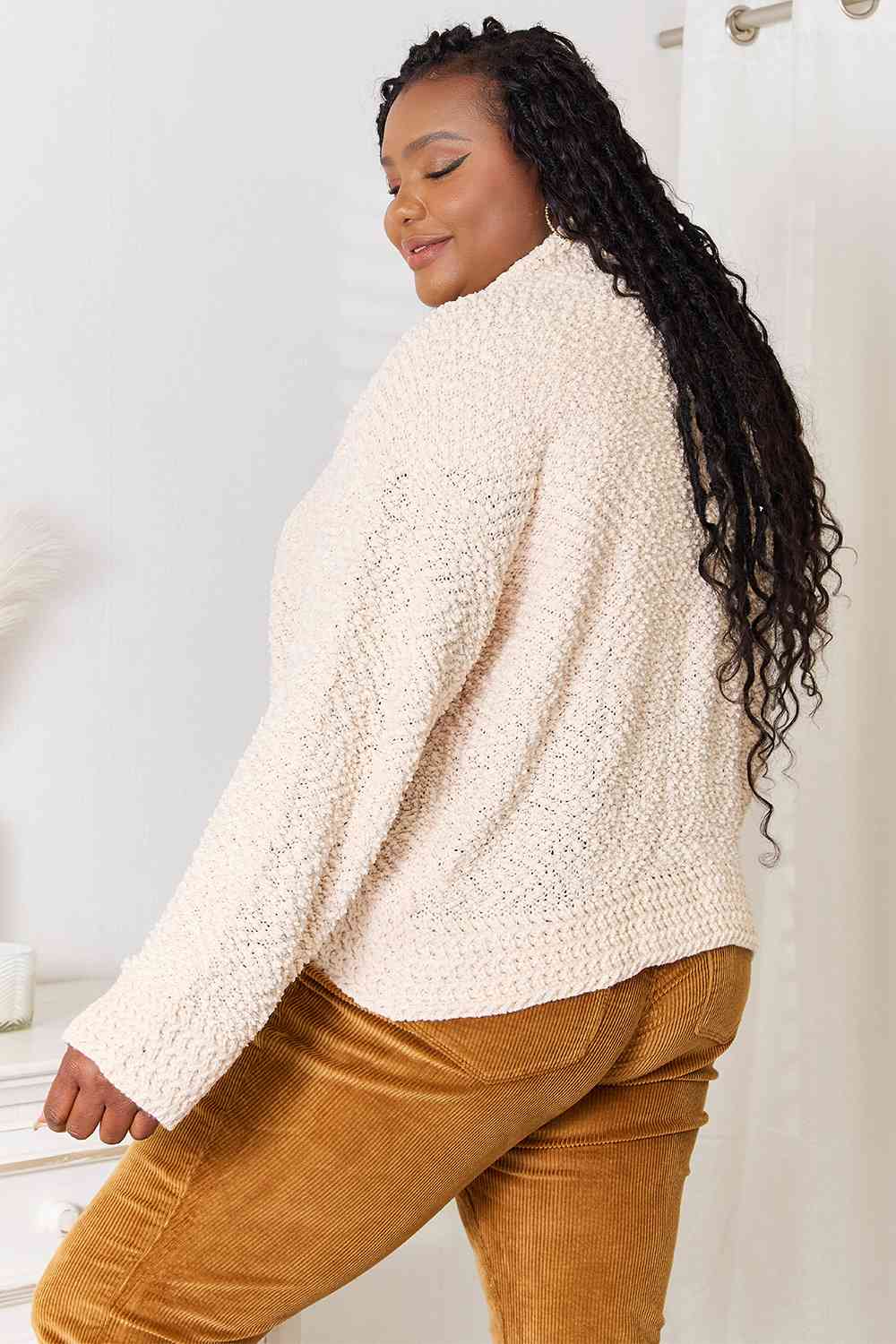 Double Take Open Front Long Sleeve Cardigan - Trendsi - Flyclothing LLC