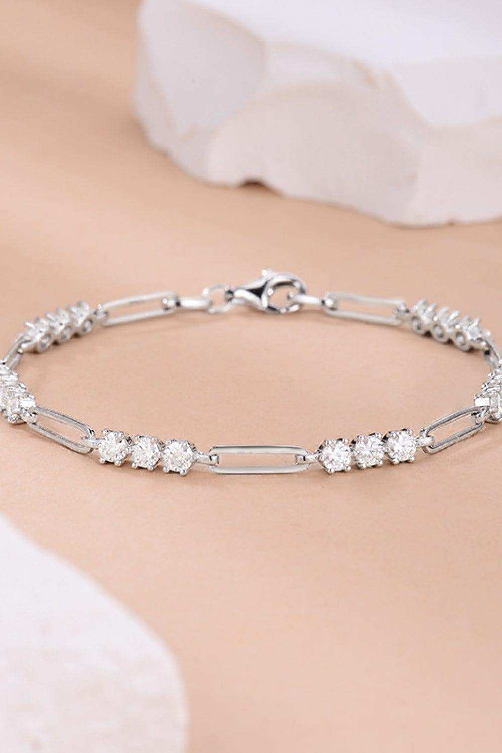 1.8 Carat Moissanite 925 Sterling Silver Bracelet - Trendsi - Flyclothing LLC