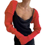 Long Sleeve Knit Bolero - Trendsi