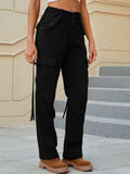Mid-Rise Waist Straight Jeans with Pockets - Trendsi - Flyclothing LLC