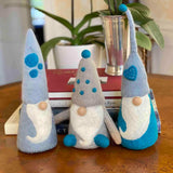 Winter Blues Felt Gnomes Trio, Set of 3 - Global Groove Direct - Flyclothing LLC