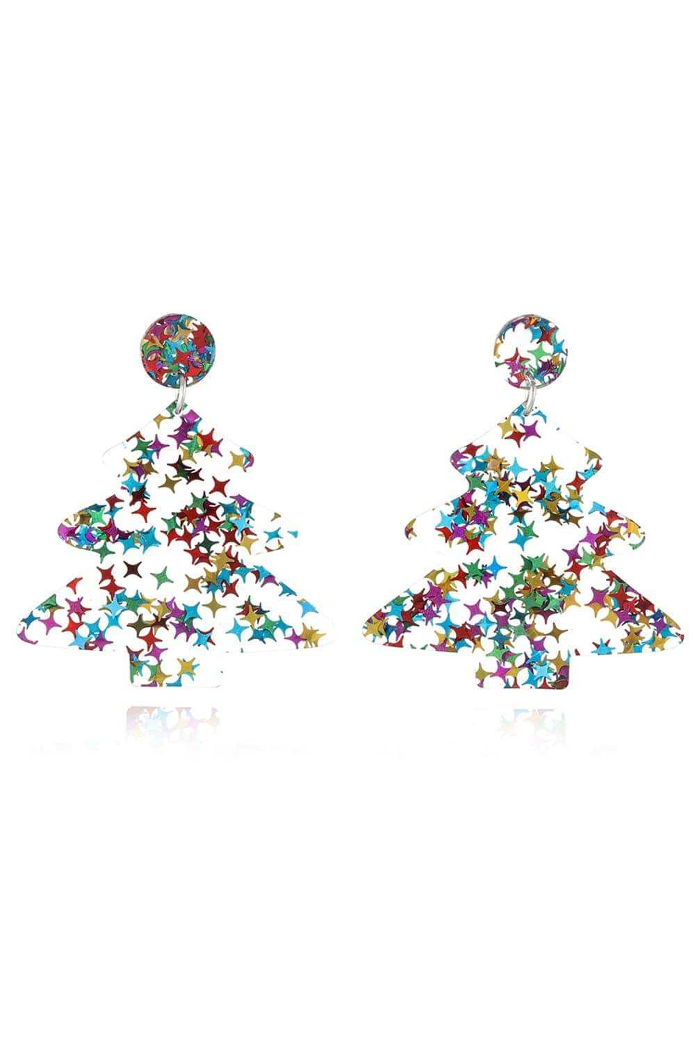 Christmas Tree Acrylic Earrings - Trendsi - Flyclothing LLC