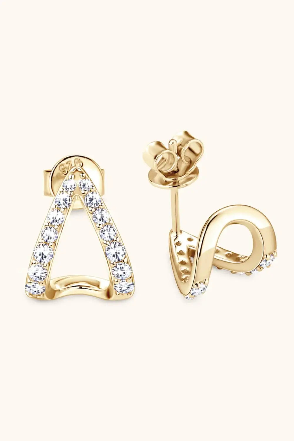 Moissanite Minimalist 925 Sterling Silver Earrings - Trendsi - Flyclothing LLC