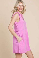 Culture Code Full Size Shoulder Knot Baggy Romper - Trendsi - Flyclothing LLC