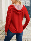 I LOVE YOU Drawstring Long Sleeve Hoodie - Trendsi - Flyclothing LLC