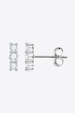 Heartbeat Rhythm 925 Sterling Silver Moissanite Stud Earrings - Trendsi