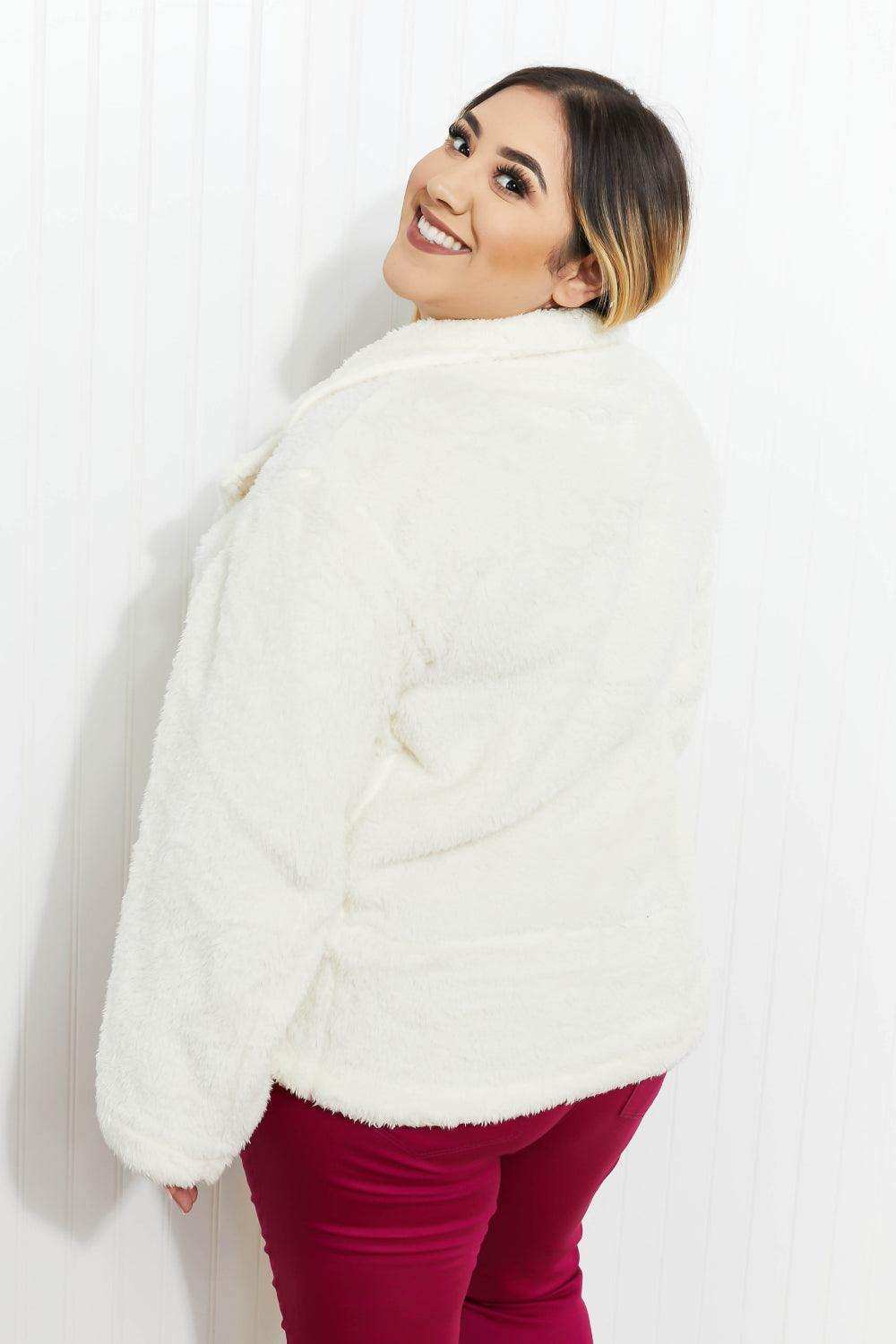 Davi & Dani Come a Little Closer Full Size Faux Fur Jacket - Trendsi - Flyclothing LLC