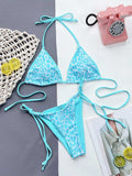 Leopard Print Halter Neck Tie Side Bikini Set - Trendsi - Flyclothing LLC