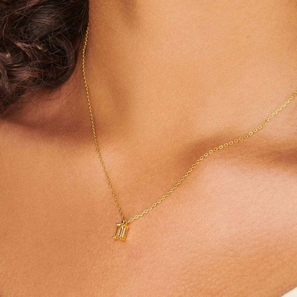 Titanium Steel Inlaid Zircon Pendant Necklace - Trendsi - Flyclothing LLC