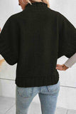 Mock Neck Short Sleeve Sweater - Trendsi - Flyclothing LLC