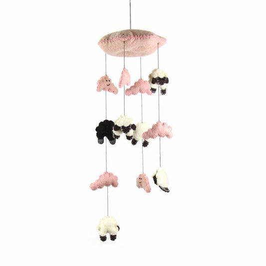 Counting Sheep Mobile - Pink - Global Groove - Global Groove