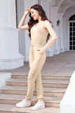 Drawstring Round Neck Sleeveless Jumpsuit - Trendsi - Flyclothing LLC