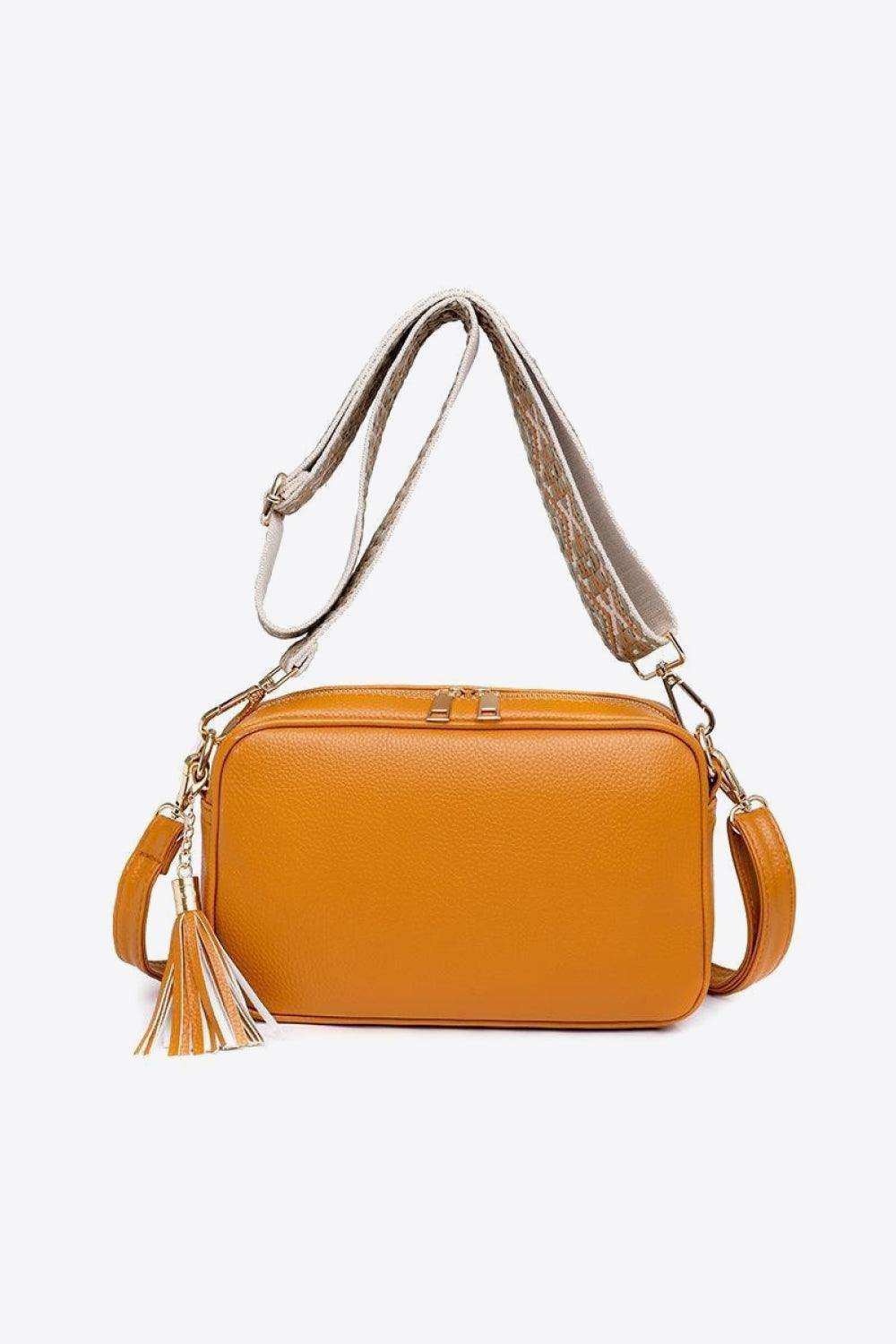 PU Leather Tassel Crossbody Bag - Trendsi - Flyclothing LLC