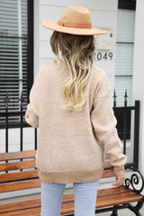 Striped V-Neck Dropped Shoulder Button-Up Cardigan - Trendsi - Flyclothing LLC