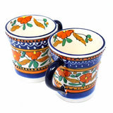 Flared Coffee Mugs - Orange and Blue, Set of Two - Encantada - Encantada - Flyclothing LLC