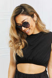 Metal-Plastic Hybrid Full Rim Sunglasses - Trendsi - Flyclothing LLC