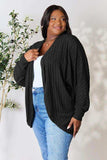 Basic Bae Full Size Ribbed Cocoon Cardigan - Trendsi - Flyclothing LLC
