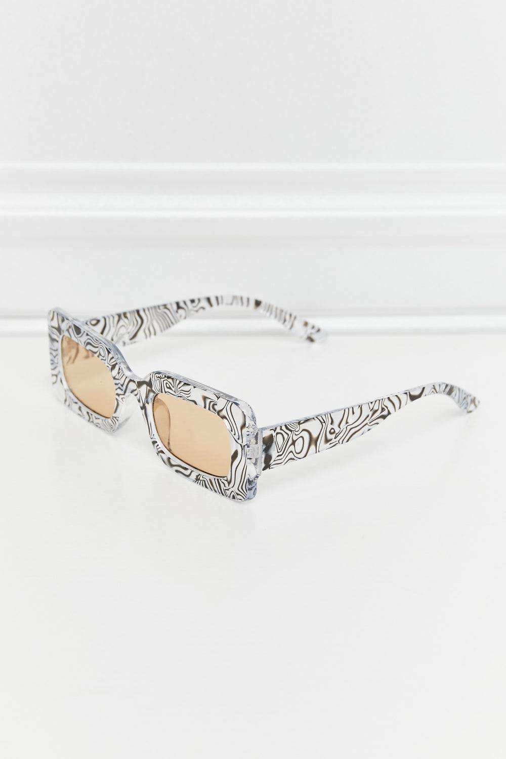 Tortoiseshell Rectangle Polycarbonate Sunglasses - Trendsi - Flyclothing LLC