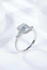 1 Carat Moissanite Geometric 925 Sterling Silver Ring - Trendsi - Flyclothing LLC