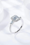 1 Carat Moissanite Geometric 925 Sterling Silver Ring - Trendsi