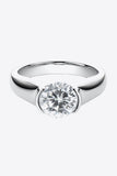 Looking Good 2 Carat Moissanite Platinum-Plated Ring - Trendsi