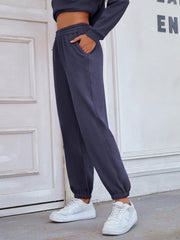 Elastic Waist Joggers with Pockets - Trendsi