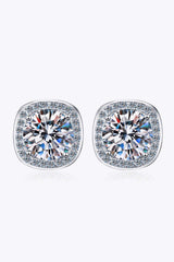 Let Me Love You 1 Carat Moissanite Stud Earrings - Trendsi - Flyclothing LLC