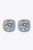 Let Me Love You 1 Carat Moissanite Stud Earrings - Trendsi