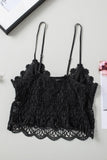 V-Neck Lace Cropped Cami - Flyclothing LLC