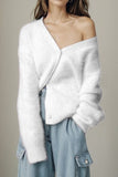 Button Up Dropped Shoulder Cardigan - Trendsi