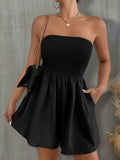 Pocketed Tube Wide Leg Romper - Trendsi - Flyclothing LLC
