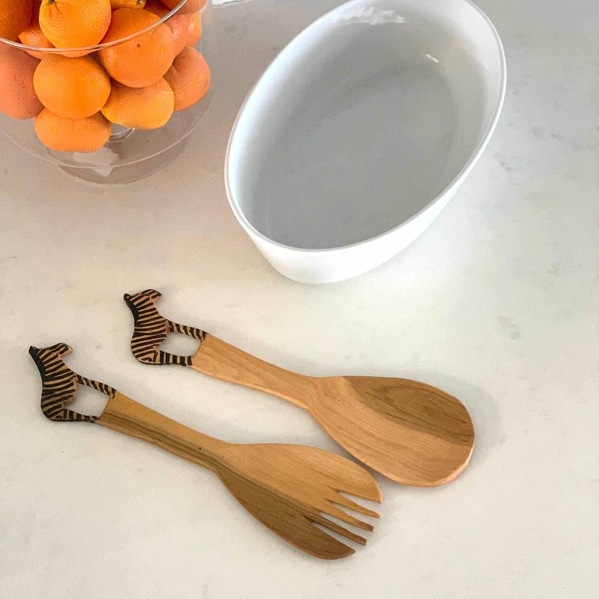 Zebra Salad Serving Set - Jedando - Flyclothing LLC
