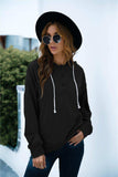 Quarter Snap Drawstring Hoodie with Kangaroo Pocket - Trendsi - Flyclothing LLC