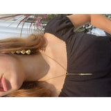 Geometric Tiered Brass Drop Earrings - Asha Handicrafts - Flyclothing LLC