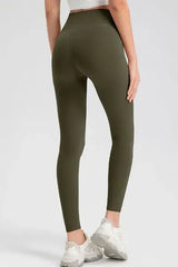 High Waist Skinny Active Pants - Trendsi - Flyclothing LLC