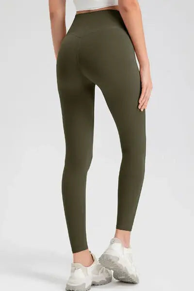 High Waist Skinny Active Pants - Trendsi - Flyclothing LLC