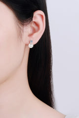 Moissanite Pearl Stud Earrings - Flyclothing LLC