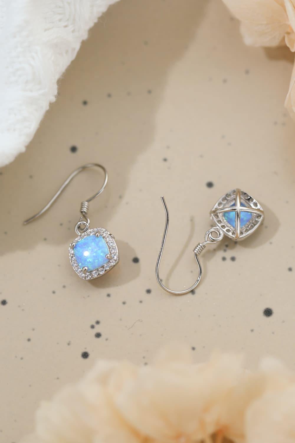 Opal Square Drop Earrings - Trendsi