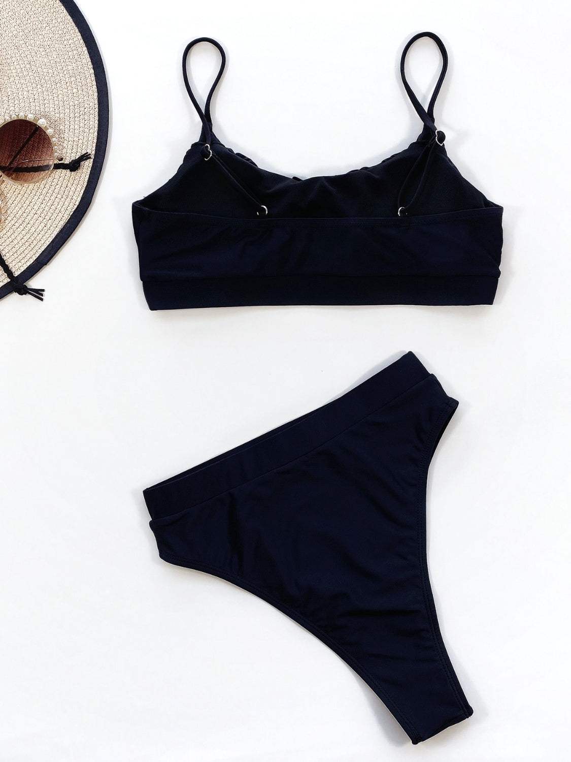 Adjustable Strap Ruched Two-Piece Swim Set - Trendsi - Flyclothing LLC