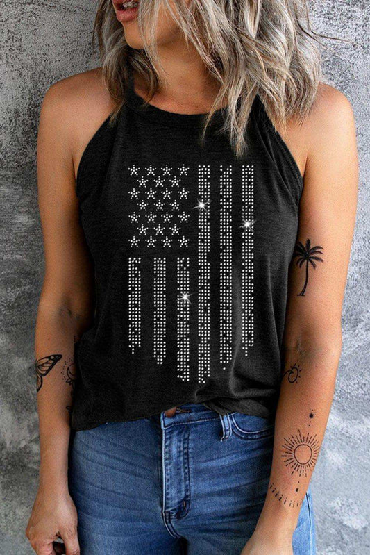 Graphic Grecian Neck Tank - Trendsi - Flyclothing LLC