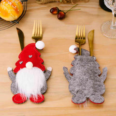 3-Piece Faceless Gnome Cutlery Holders - Trendsi