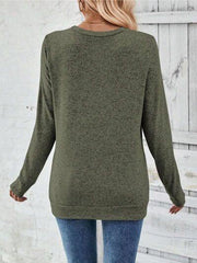 Round Neck Long Sleeve T-Shirt - Trendsi