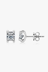 Moissanite 925 Sterling Silver Stud Earrings - Trendsi - Flyclothing LLC