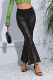 Wide Waistband Long Flare Pants - Trendsi - Flyclothing LLC
